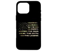 The Man The Myth The Legend Camo USA Flag Dad Gifts Case for iPhone 16 Pro Max