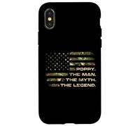 The Man The Myth The Legend Camo USA Flag Dad Gifts Case for iPhone X/XS