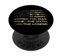 The Man The Myth The Legend Camo USA Flag Dad Gifts PopSockets Adhesive PopGrip