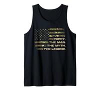 The Man The Myth The Legend Camo USA Flag Dad Gifts Tank Top