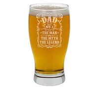 The Man The Myth The Legend Dad Beer Pint Glass Funny Gift for Dad Birthday Fathers Gift Dad Beer Glass Funny Pint Glass No.1 Dad The Man, The Myth, The Legend Dad Beer Glass Funny Pint Glass Gift