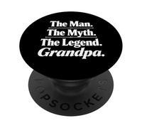 The Man The Myth The Legend Grandpa Retro Typography Design PopSockets Adhesive PopGrip