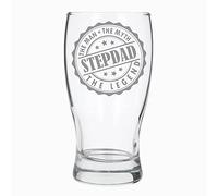 The Man The Myth The Legend Stepdad Beer Pint Glass - Funny Father's Day Gift for No.1 Step Dad