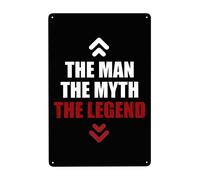 The Man The Myth The Legend Weatherproof Aluminum Vintage Toilet Cave Bar Home Bathroom Wall Decoration Sign Sign 8x6 Inch