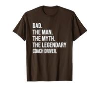 The Man The Myth The Legendary Coach Driver T-Shirt, Men, Brown, Medium