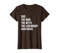 The Man The Myth The Legendary Coach Driver T-Shirt, Women, Brown, 3X-Large