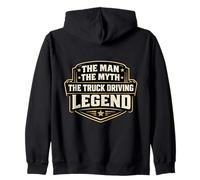The Man The Myth The Truck Driving Legend Trucker Driver Fun Zip Hoodie