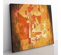 The Man Under The Pear Tree by Paul klee Classic Painting Canvas Wall Art Print Ready to Hang, Framed Picture for Living Room Bedroom Home Office Décor, 50x50 cm (20x20 Inch)