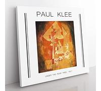 The Man Under The Pear Tree By Paul Klee Exhibition Museum Classic Painting Canvas Wall Art Print Ready to Hang, Framed Picture for Living Room Bedroom Home Office Décor, 35x35 cm (14x14 Inch)