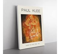 The Man Under The Pear Tree By Paul Klee Exhibition Museum Painting Canvas Wall Art Print Ready to Hang, Framed Picture for Living Room Bedroom Home Office Décor, 76x50 cm (30x20 Inch)