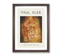 The Man Under The Pear Tree By Paul Klee Exhibition Museum Painting Framed Print | A2 Walnut Framed Wall Art | Ready to Hang | Modern Floral Picture | Living Room Bedroom Lounge Office