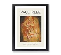 The Man Under The Pear Tree By Paul Klee Exhibition Museum Painting Framed Wall Art Print, Ready to Hang Picture for Living Room Bedroom Home Office Décor, Black A3 (34 x 46 cm)