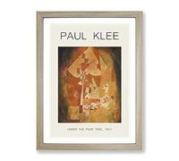 The Man Under The Pear Tree By Paul Klee Exhibition Museum Painting Framed Wall Art Print, Ready to Hang Picture for Living Room Bedroom Home Office Décor, Oak A2 (64 x 46 cm)