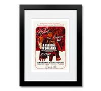 The Man With No Name Dollars Trilogy All Movie Film Posters Cast Signed A4 Poster Photo Print Framed Autograph Gift The Good The Bad And The Ugly (A Fistful of Dollars A4 Framed & Mounted)
