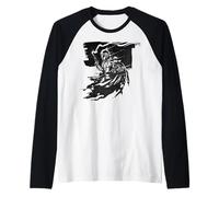 The Mandalorian and Grogu Bounty Hunter Gunslinger Decal Art Raglan Baseball Tee