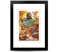 The Mandalorian And Grogu Cast Signed A4/A3 Poster Photo Print Framed Autograph Gift Sci-Fi Movie Fans Star Wars (A4 Framed & Mounted)