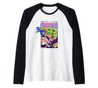 The Mandalorian and Grogu Protect Attack Snack The Child Raglan Baseball Tee