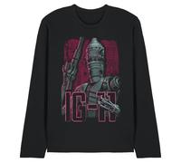 The Mandalorian Bounty Hunter Ig11 Unisex Long Sleeve T Shirt, Black, Medium