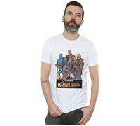 The Mandalorian Character Collage T-Shirt Star Wars White XL