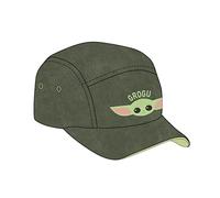 The Mandalorian Curved Visor Cap - Khaki - Suitable from 4 to 8 Years - With Grogu Embroidery on Front - Children's Cap with Adjustable Back Velcro - Original Product Designed in Spain