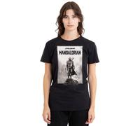 The Mandalorian Desert Poster Ladies T Shirt, Black, Medium