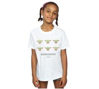 The Mandalorian Expressions Of The Child Cotton T-Shirt Star Wars White 7-8 Years