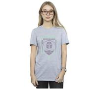 The Mandalorian Fierce Warrior Patch Cotton Boyfriend T-Shirt Star Wars Grey S