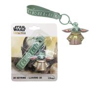 The Mandalorian Grogu Green 3D Keychain for Keys, Backpack, Bag and Gift | PVC accessory inspired by the popular character, designed to personalize your accessories and always carry it with you.