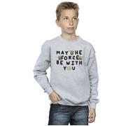 The Mandalorian Grogu May The Force Be With You Sweatshirt Star Wars Grey 12-13 Years