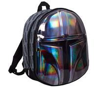 The Mandalorian Helmet Bag Official Star Wars 3D Metallic Beskar Metal Like Backpack for Kids School Rucksack Lunch Bag