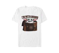The Mandalorian - I'm With Mando White - T-Shirt - white - M - 100% Cotton,Jersey M