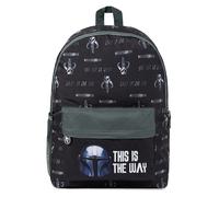 Disney The Mandalorian School Bag Baby Yoda Kids Backpack for School Travel Sports Zipped Pocket Star Wars Gifts (Black)