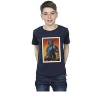 The Mandalorian Paz Vizla Card T-Shirt Star Wars Navy 7-8 Years