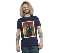 The Mandalorian Paz Vizla Card T-Shirt Star Wars Navy L