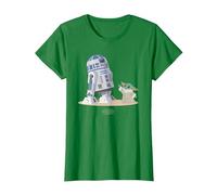 The Mandalorian R2D2 and Grogu T-Shirt, Women, Kelly Green, Small
