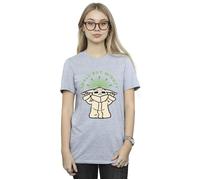(M, Sports Grey) Star Wars Womens/Ladies The Mandalorian Small But Mighty Grogu Cotton Boyfriend T-Shirt