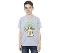 The Mandalorian Small But Mighty Grogu T-Shirt Star Wars Grey 12-13 Years