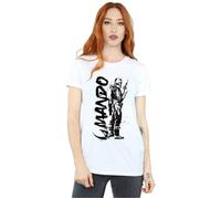 The Mandalorian Splat Mando Cotton Boyfriend T-Shirt Star Wars White 5XL