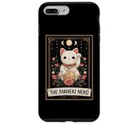 The Maneki Neko Japanese Cat Lucky Tarot Card Witchy Moon Case for iPhone 7 Plus/8 Plus