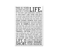 The Manifesto This Is Your Life Poster Print Canvas Painting Quote Modern Wall Art Pictures For Living Room Home Decoration 60X90Cm Unframed