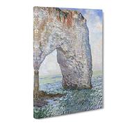 The Manneporte Near Etretat By Claude Monet Canvas Print | Gallery Wrapped 30mm Frame Wall Art | 20x14 inches | Ready to Hang | Impressionist Picture | Living Room Bedroom Lounge Office