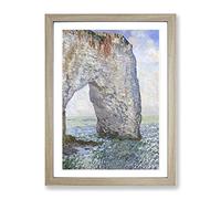 The Manneporte Near Etretat By Claude Monet Classic Painting Framed Print | A3 Oak Framed Wall Art | Ready to Hang | Classic Historical Picture | Living Room Bedroom Lounge Office