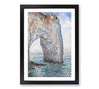 The Manneporte Near Etretat by Claude Monet Framed Print | A2 Black Framed Wall Art | Ready to Hang | Modern Historical Picture | Living Room Bedroom Lounge Office