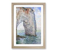 The Manneporte Near Etretat by Claude Monet Framed Print | A2 Oak Framed Wall Art | Ready to Hang | Modern Historical Picture | Living Room Bedroom Lounge Office