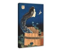 The Mansion of The Plates Vintage Woodblock by Japanese Katsushika Hokusai 1831 Canvas Art Poster And Wall Art Picture Print Modern Family Bedroom Dec