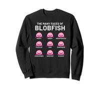 The Many Faces Of Blobfish Majestic Blob Fishkeeping Sweatshirt