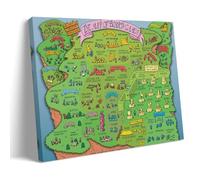 The Map of Boardgames Poster Poster Vintage Art, Wall Canvas, Decoration Aesthetic, Living Room, Kids Room Dormitory, Cafe, Bathroom, Suitable for Bedroom, Gym, Cool Classic 24x36inch(60x90cm) Frame-s