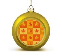 The Maple Leaf Pattern Christmas Baubles Hanging 2PCS