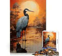 THE MARABOU STORK Jigsaw Puzzle 1000 Piece for Adults Strong Logic Toy Anxiety Relief Clear Edge Festival Gift (38x26cm)