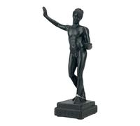 The Marathon Boy or Ephebe Museum Copy Cast Stone Statue Sculpture Black 26 cm